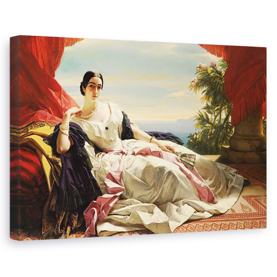 Tablou canvas - Franz Xaver Winterhalter - Portret De Leonilla, Printesa De Sayn-Wittgentein-Sayn, 60 x 90 cm