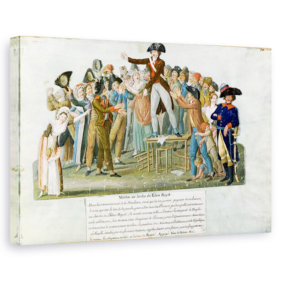 Tablou canvas - Lesueur Brothers - Miscarea in gradina Palais-Royal, 80 x 120cm