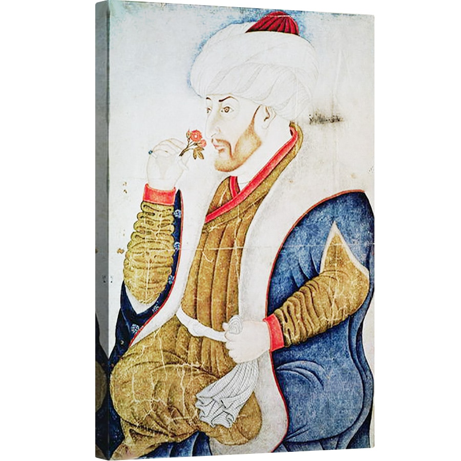 Tablou canvas - Scoala turceasca - Portret De Sultan Mehmet II 1432-81, 80 x 120cm