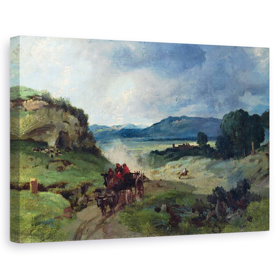 Tablou canvas - Jean Baptiste Camille Corot - Peisaj Roman, 60 x 90 cm