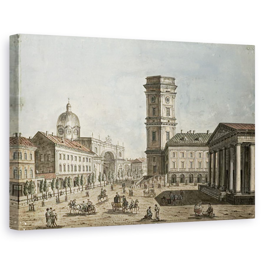 Tablou canvas - Fedor Aleksandrovich Vasiliev - Vedere de Nevsky Prospekt, Sankt-Petersburg, 80 x 120cm