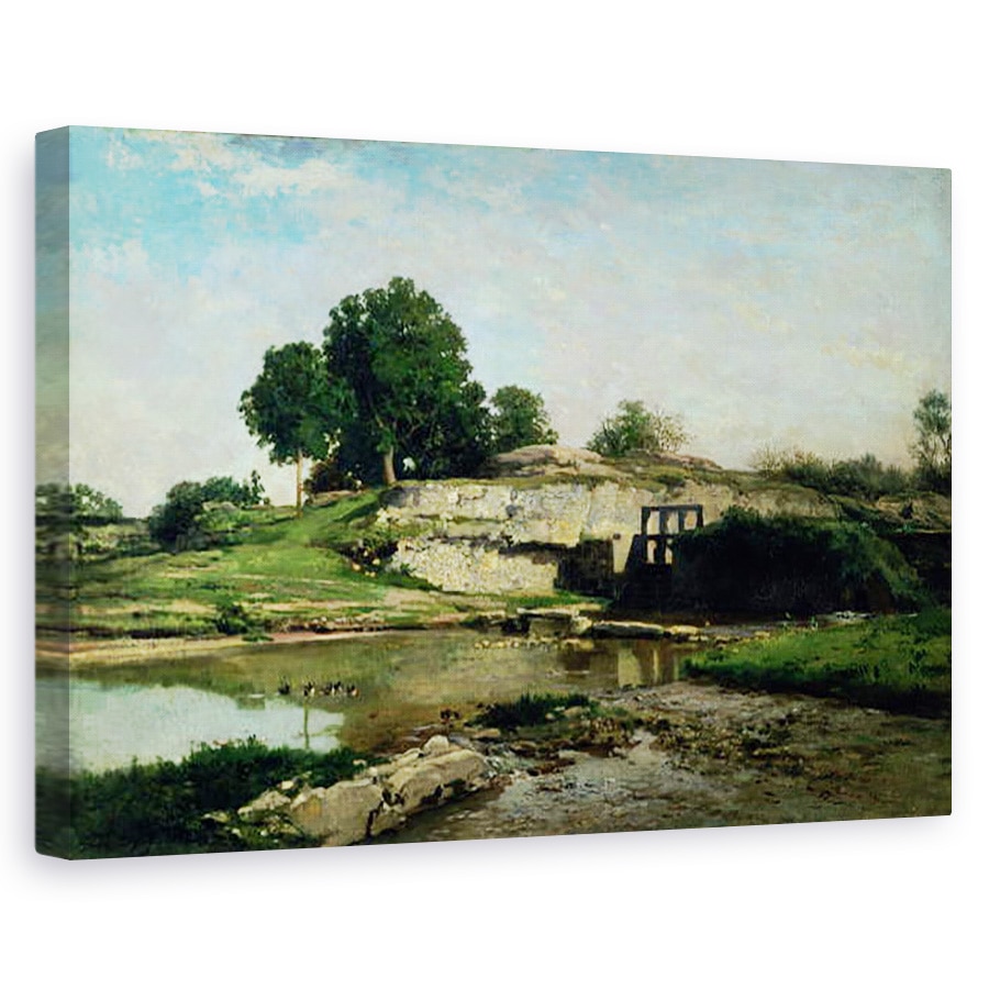 Tablou canvas - Charles Francois Daubigny - incuietoarea de la Optevoz, 60 x 90 cm