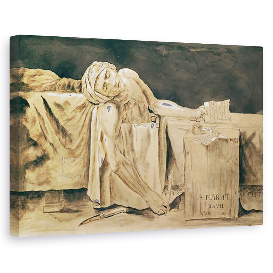 Tablou canvas - Jacques Louis David - Moartea lui Marat, 60 x 90 cm