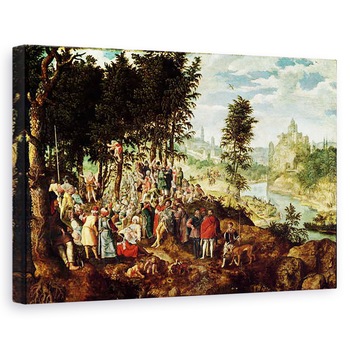 Tablou canvas - Scoala flamanda - Predica Sfantului Ioan Botezatorul, 40 x 60 cm Tablou canvas - Scoala flamanda - Predica Sfantului Ioan Botezatorul, 40 x 60 cm