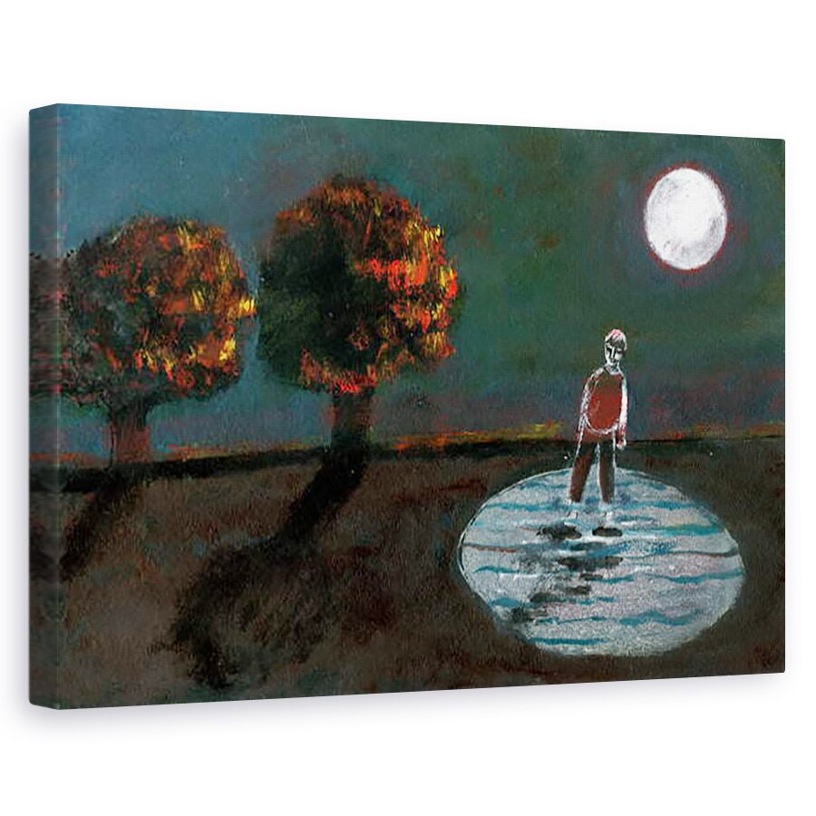 Tablou canvas - Gigi Sudbury - Toamna devenind iarna, studiu pentru o plimbare de noapte, 2004, 80 x 120cm