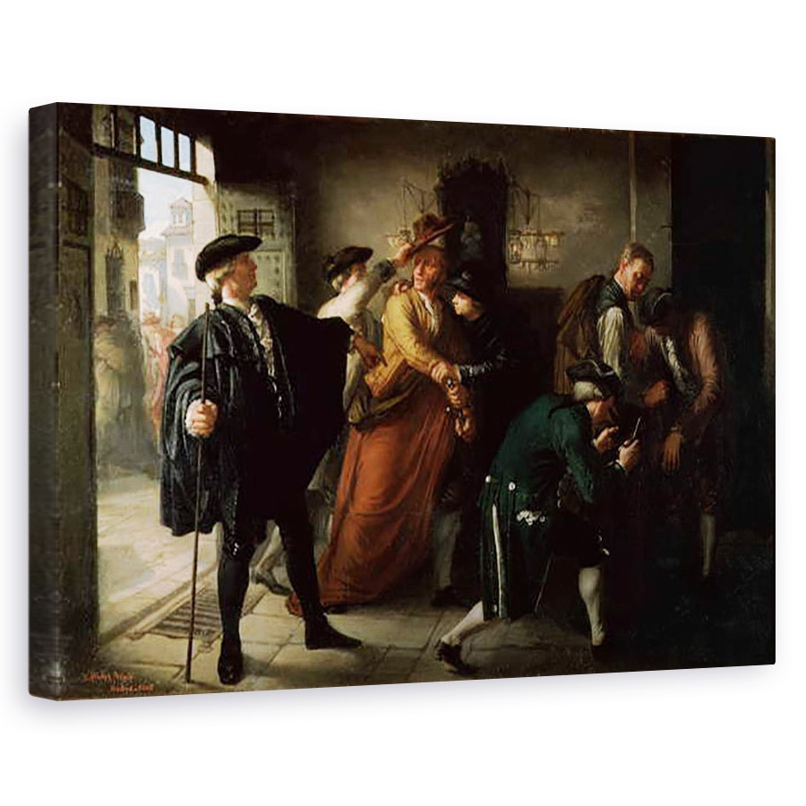 Tablou canvas - Jose Marti y Monso - Revolta lui Esquilache, 60 x 90 cm