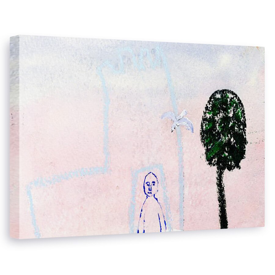 Tablou canvas - Gigi Sudbury - Castelul meu, un pescarus si un copac Cipru, 2005, 80 x 120cm