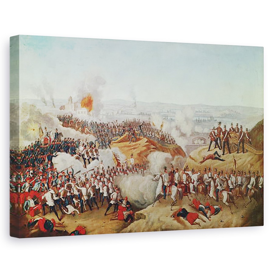 Tablou canvas - Scoala austriaca - Batalia de la Magenta, 4 iunie 1859, 80 x 120cm