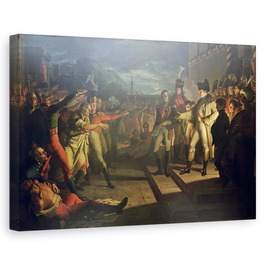 Tablou canvas - Pietro Benvenuti - Juramantul lui Sassoni fata de Napoleon Bonaparte 1769-1821 dupa batalia de la Jena-Auerstadt, 14 octombrie 1806, 80 x 120cm