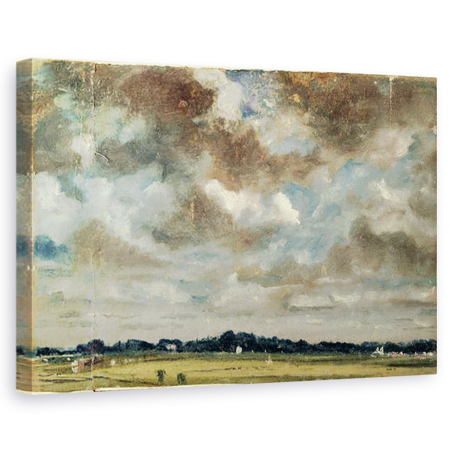 Tablou canvas - John Constable - Peisaj extins cu nori gri, 60 x 90 cm
