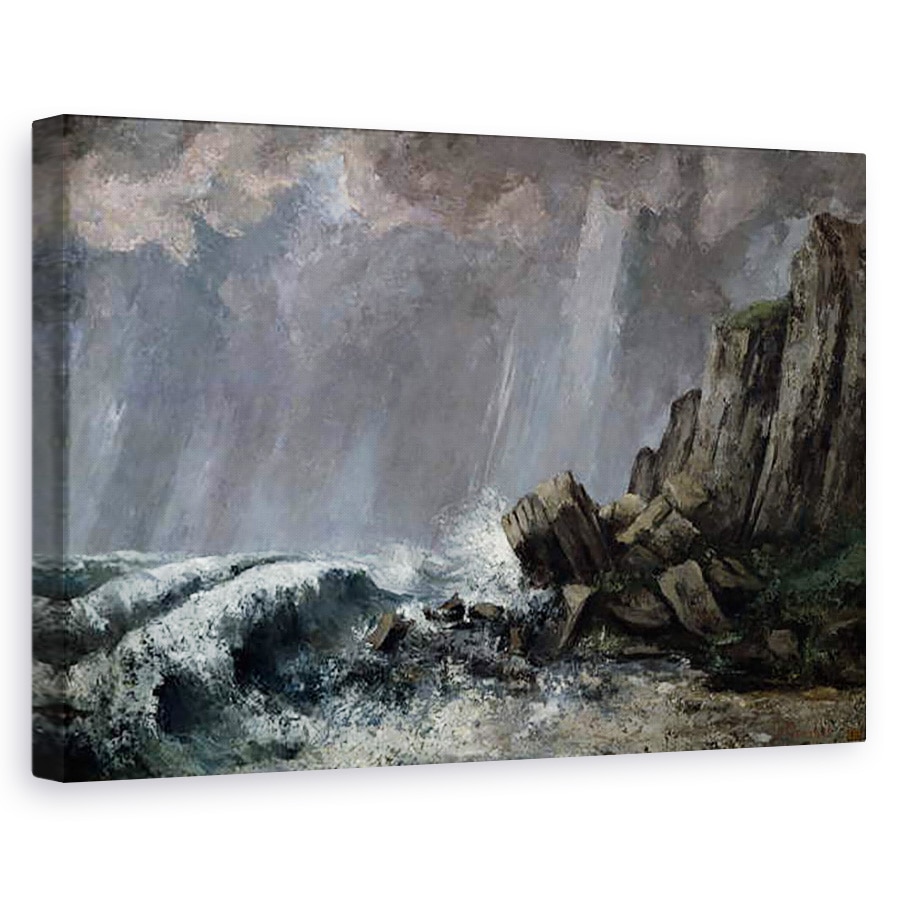 Tablou canvas - Gustave Courbet - Torentiala la Etretat, 60 x 90 cm