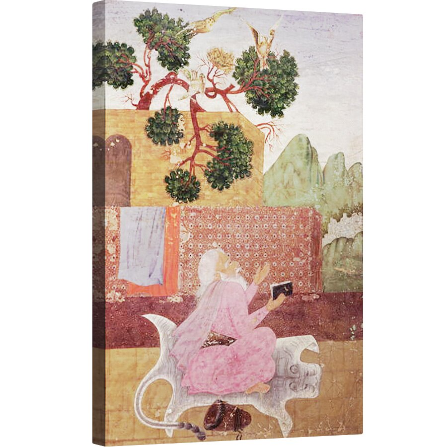 Tablou canvas - Scoala indiana - Un ascetic pe o piele de tigru, 80 x 120cm