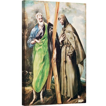 Tablou canvas - El Greco - SS. Andrei si Francisc de Assisi, 80 x 120cm Tablou canvas - El Greco - SS. Andrei si Francisc de Assisi, 80 x 120cm