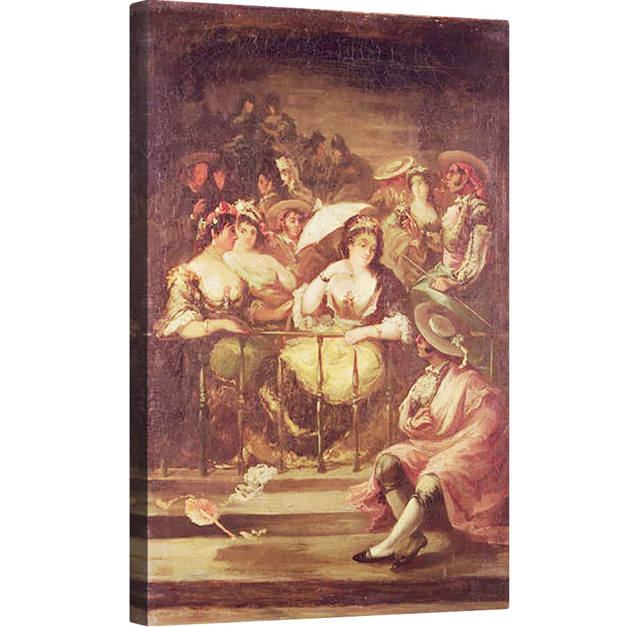 Tablou canvas - Eugenio Lucas y Padilla - Femei pe balcon, 60 x 90 cm