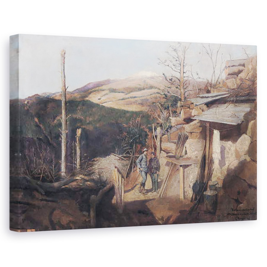 Tablou canvas - Gustave Bourgain - Hartmanswillerkopf, Vedere de la Roche-Sermet, 80 x 120cm