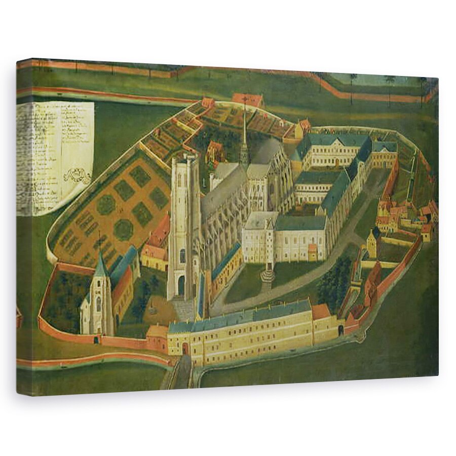 Tablou canvas - Jacques Francois Lemaire - Abatia Saint-Bertin la Saint-Omer, 60 x 90 cm