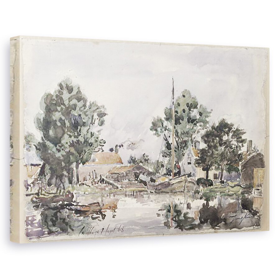 Tablou canvas - Johan-Barthold Jongkind - Un canal de la Haga, 80 x 120cm