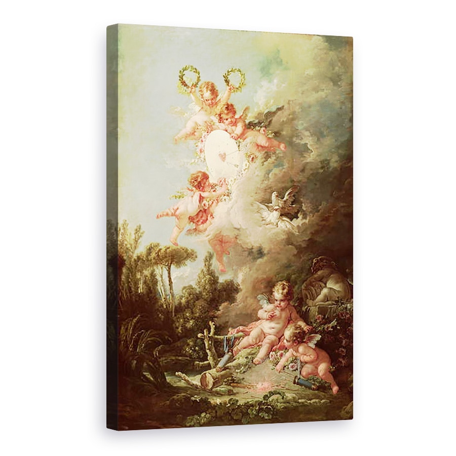 Tablou canvas - Francois Boucher - tinta lui Cupidon, din Les Amours des Dieux, 60 x 90 cm