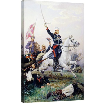 Tablou canvas - Nikolai Dmitrievich Dmitriev-Orenburgsky - Generalul M.D. Skobelev 1843-82 in razboiul ruso-turc, 60 x 90 cm Tablou canvas - Nikolai Dmitrievich Dmitriev-Orenburgsky - Generalul M.D. Skobelev 1843-82 in razboiul ruso-turc, 60 x 90 cm