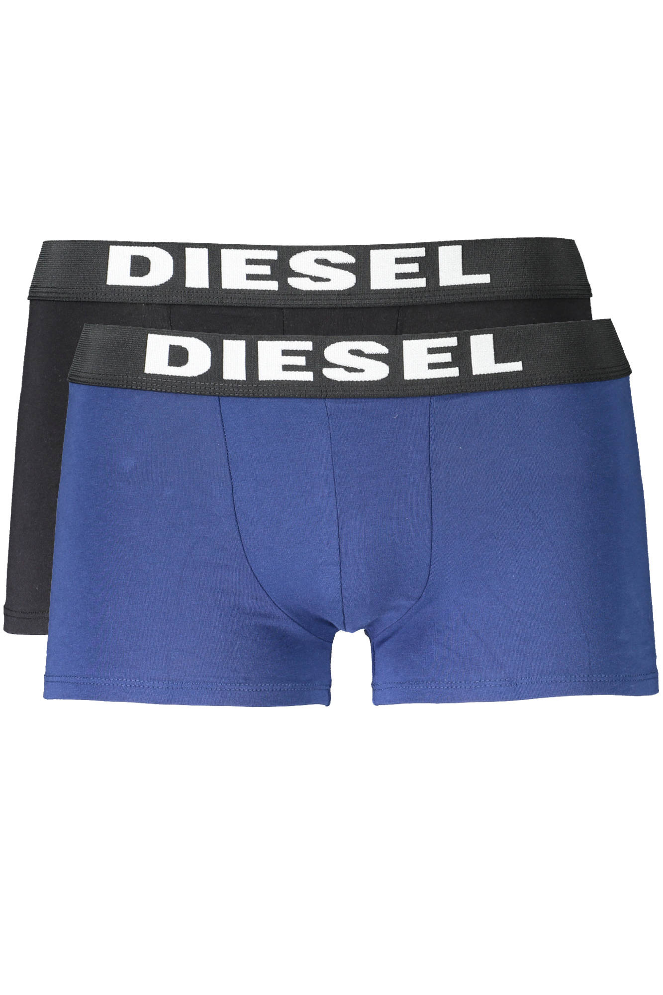 Set de boxeri cu banda elastica cu logo in talie - 2 perechi, Diesel, albastru/negru, S