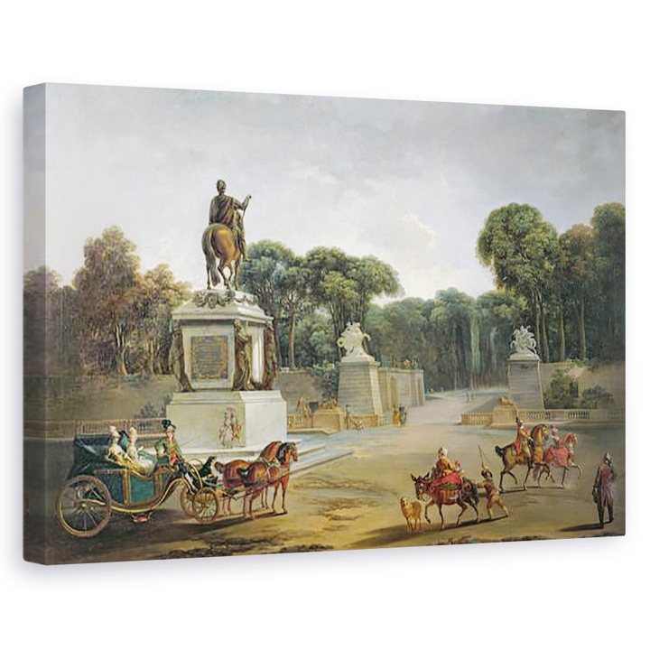 Tablou canvas - Jacques Philippe Joseph de Saint-Quentin - Intrarea in Tuileries din Place Louis XV din Paris, 80 x 120cm
