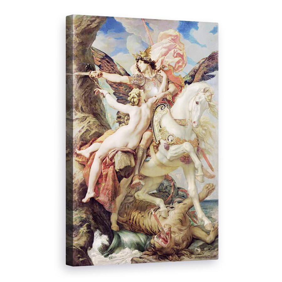 Tablou canvas - Joseph Paul Blanc - Eliberarea, Ruggiero si Angelica, 60 x 90 cm