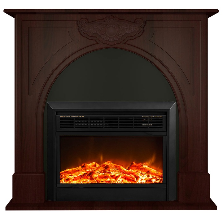 Semineu electric, Masomi, Orient 23 & Marsel-26' 1600 W, Nuc negru, 107*100*31 cm