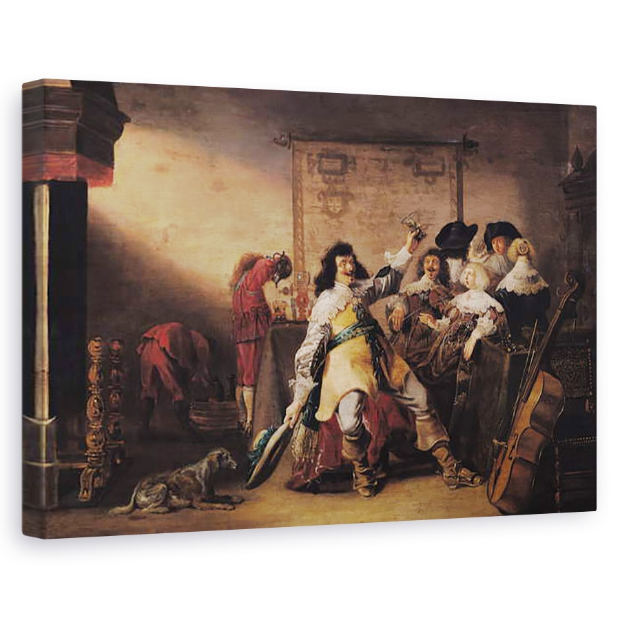 Tablou canvas - Anthonie Palamedesz - Companie vesela, 80 x 120cm