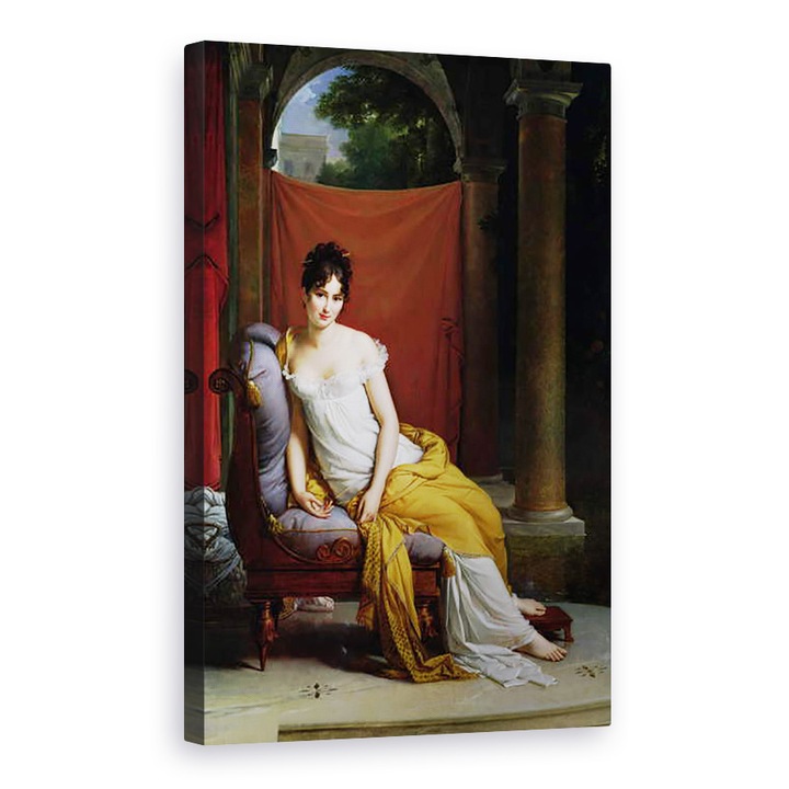 Tablou canvas - Baron Gerard, Francois Pascal Simon - Portretul Madame Recamier 1777-1849, 40 x 60 cm