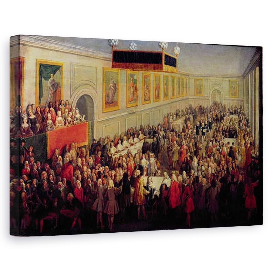 Tablou canvas - Pierre-Denis Martin - Sarbatoarea data dupa incoronarea lui Ludovic al XV-lea 1710-74 la Arhiepiscopalul Palatului din Rheims, 25 octombrie 1722, 80 x 120cm