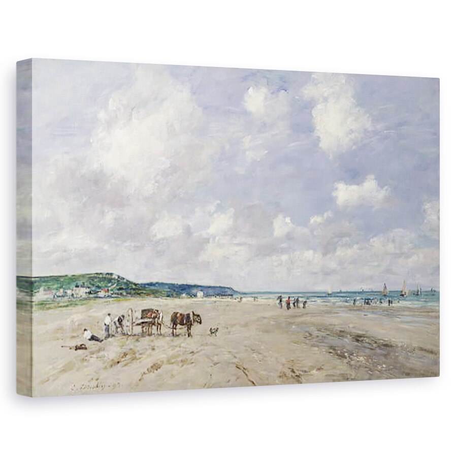 Tablou canvas - Eugene Louis Boudin - Plaja de la Tourgeville, 80 x 120cm