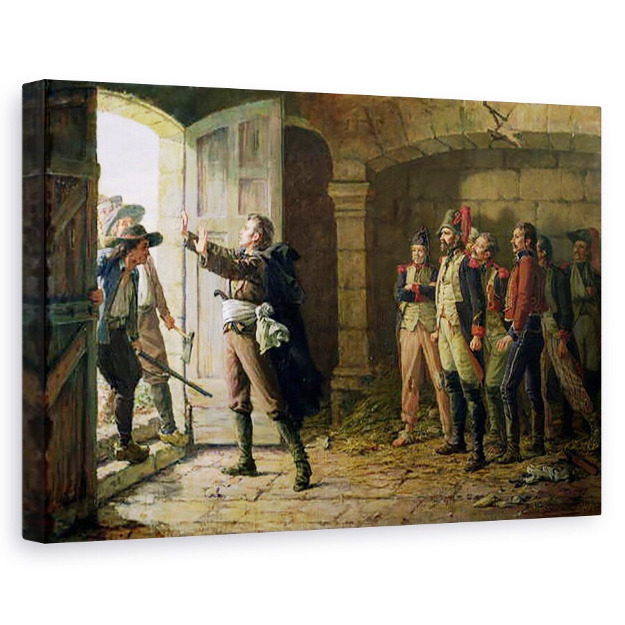 Tablou canvas - Marie Felix Edmond de Boislecomte - Maurice Gigost dElbee 1752-94 Protejarea noilor prizonieri de la Chemille, 80 x 120cm