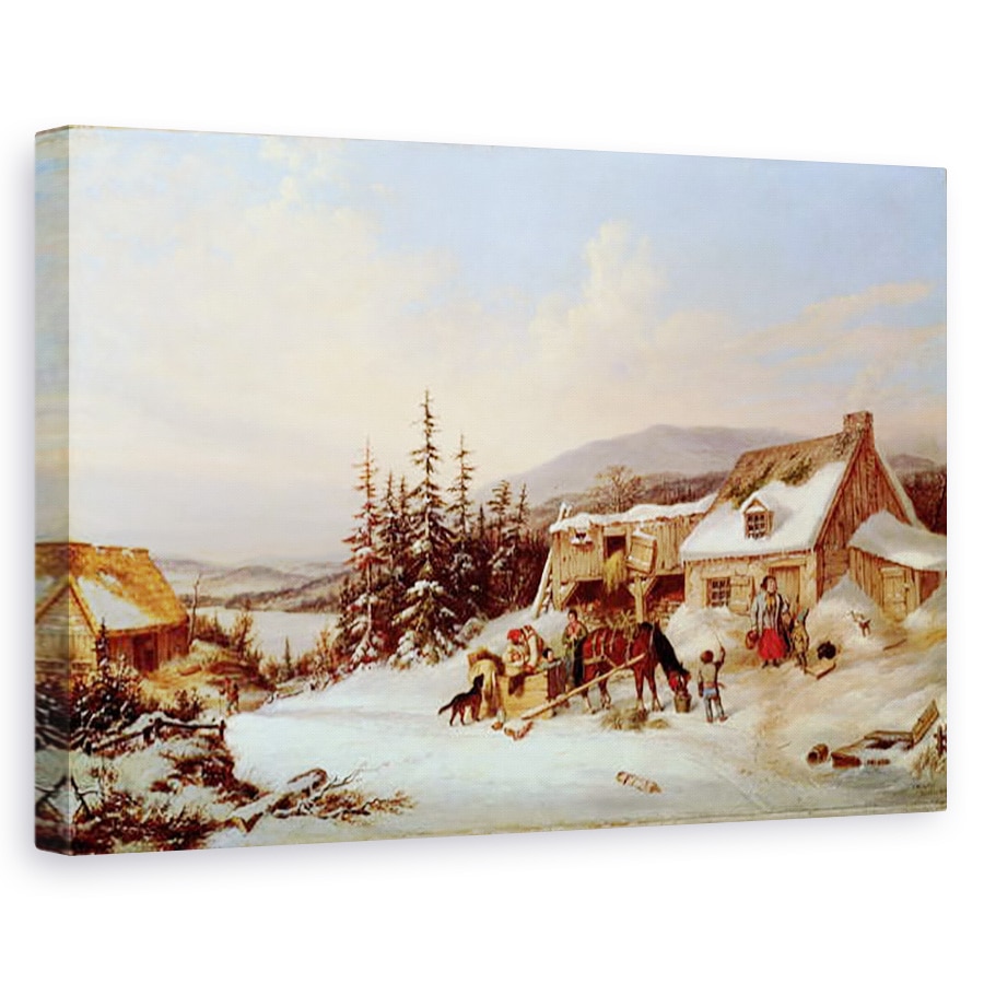 Tablou canvas - Cornelius Krieghoff - Quebec, 80 x 120cm