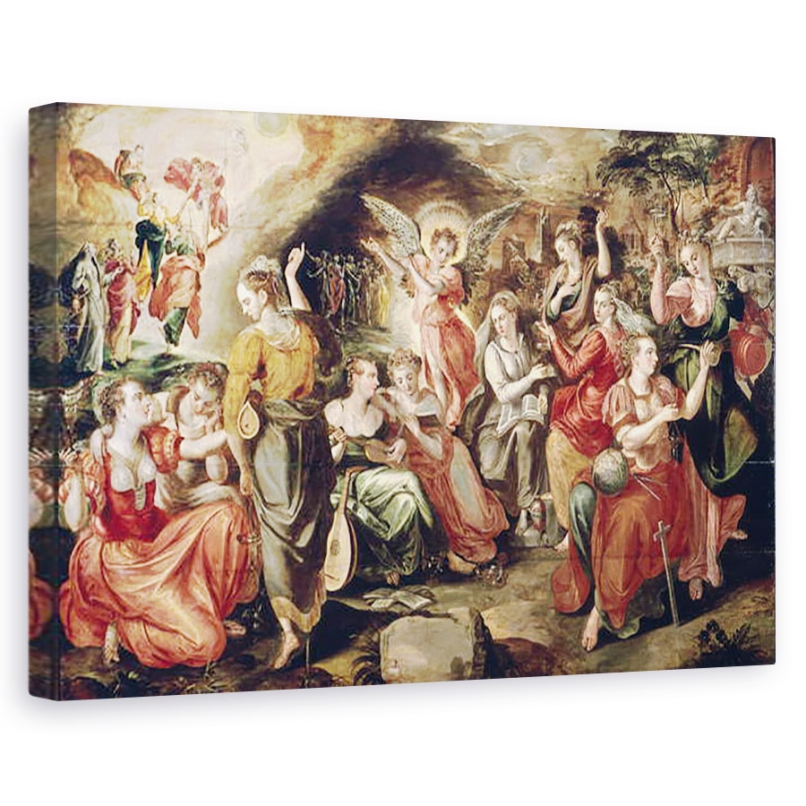Tablou canvas - Maarten de Vos - Fecioarele intelepte si nechibzuite, 60 x 90 cm