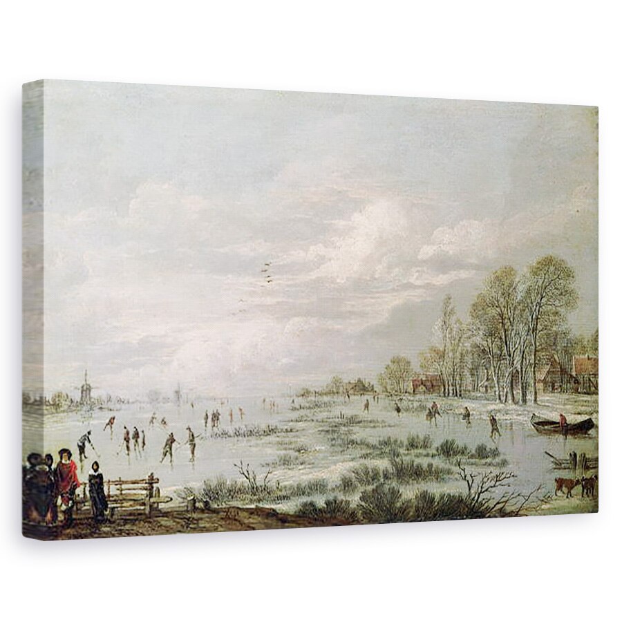 Tablou canvas - Aert van der Neer - Peisaj iarna, 40 x 60 cm