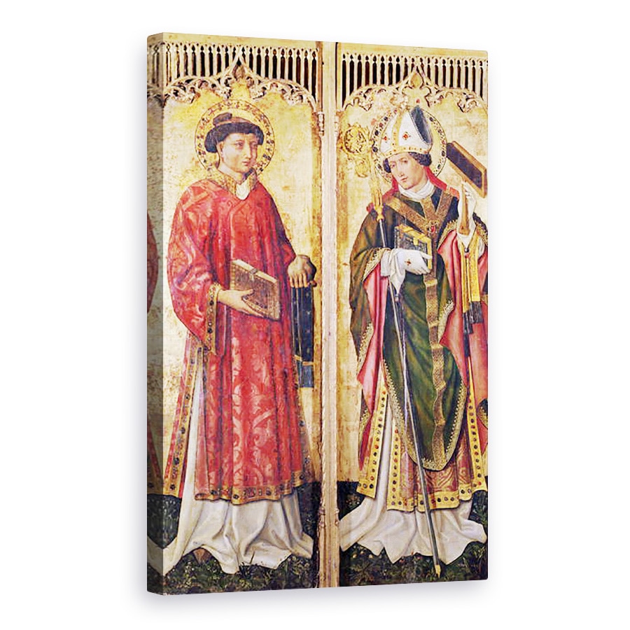 Tablou canvas - Scoala elvetiana - Sfantul stefan si Sfantul Blaise, din Altarul lui Pierre Rup, 40 x 60 cm