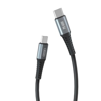 Cablu de Date si Incarcare Type-C to Type-C, XO-NB-Q167, 1m, negru, incarcare rapida Cablu de Date si Incarcare Type-C to Type-C, XO-NB-Q167, 1m, negru, incarcare rapida