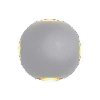 Aplica LED Perete, Optonica, 4 diode, Rotund, 4W, Lumina Naturala, 4W, Gri Aplica LED Perete, Optonica, 4 diode, Rotund, 4W, Lumina Naturala, 4W, Gri