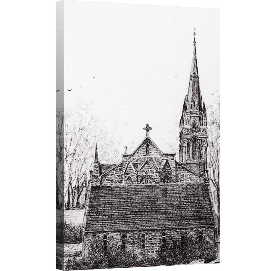 Tablou canvas - Vincent Alexander Booth - Biserica Glenmuick Ballater, 2007, 80 x 120cm