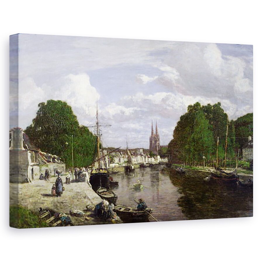 Tablou canvas - Eugene Louis Boudin - Portul de la Quimper, 40 x 60 cm
