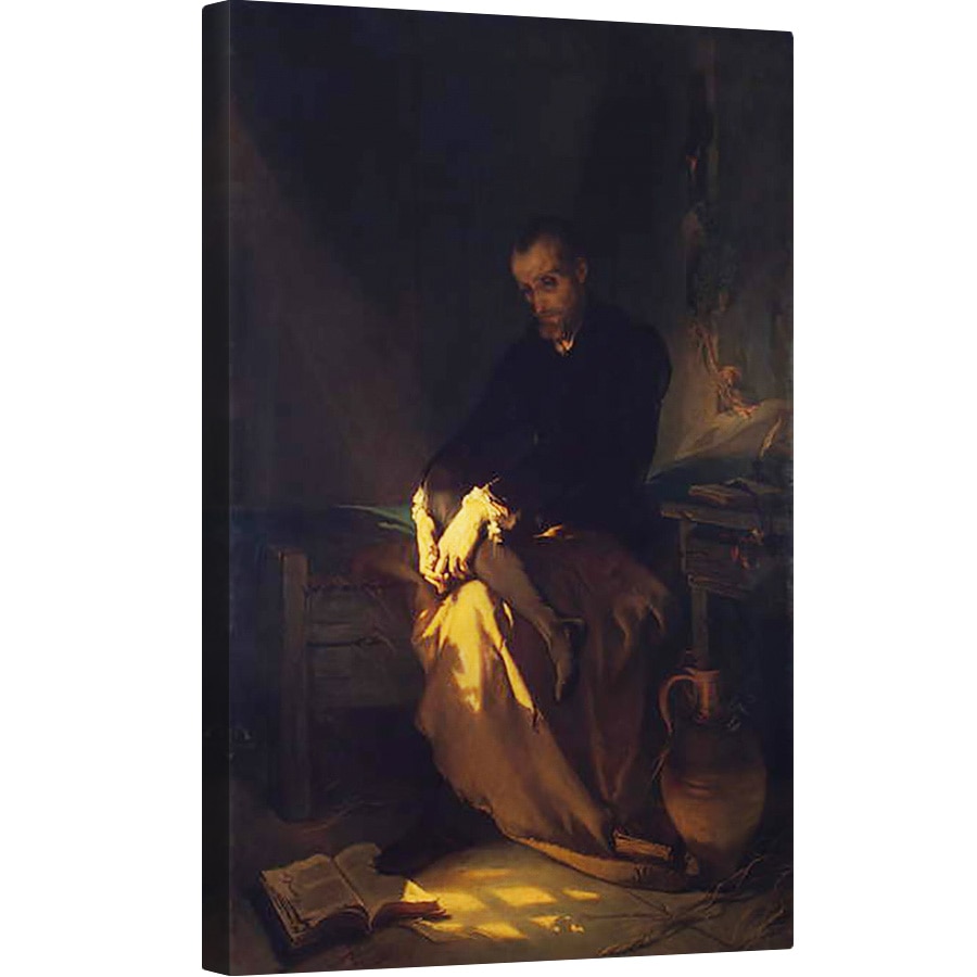 Tablou canvas - Louis Gallait - Tasso in inchisoare, 60 x 90 cm