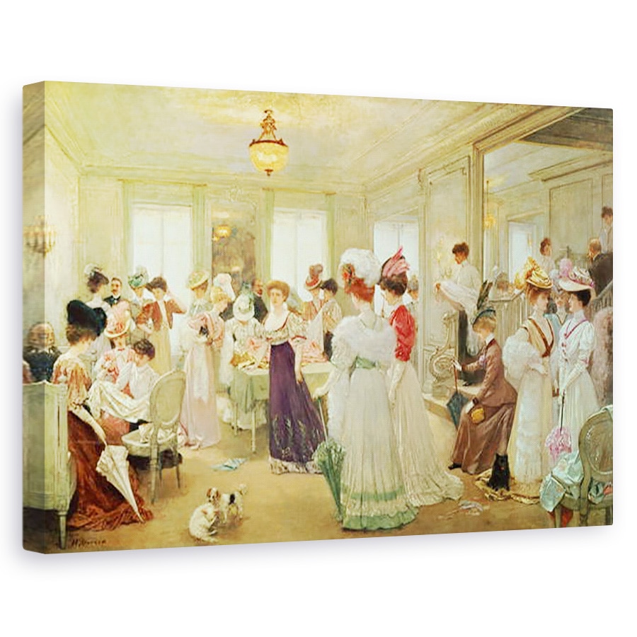 Tablou canvas - Henri Gervex - Cinq Heures chez le Couturier Paquin, 40 x 60 cm