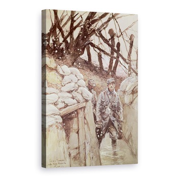 Tablou canvas - Francois Flameng - Infanteristi intr-un transee, Notre-Dame de Lorette, 40 x 60 cm Tablou canvas - Francois Flameng - Infanteristi intr-un transee, Notre-Dame de Lorette, 40 x 60 cm