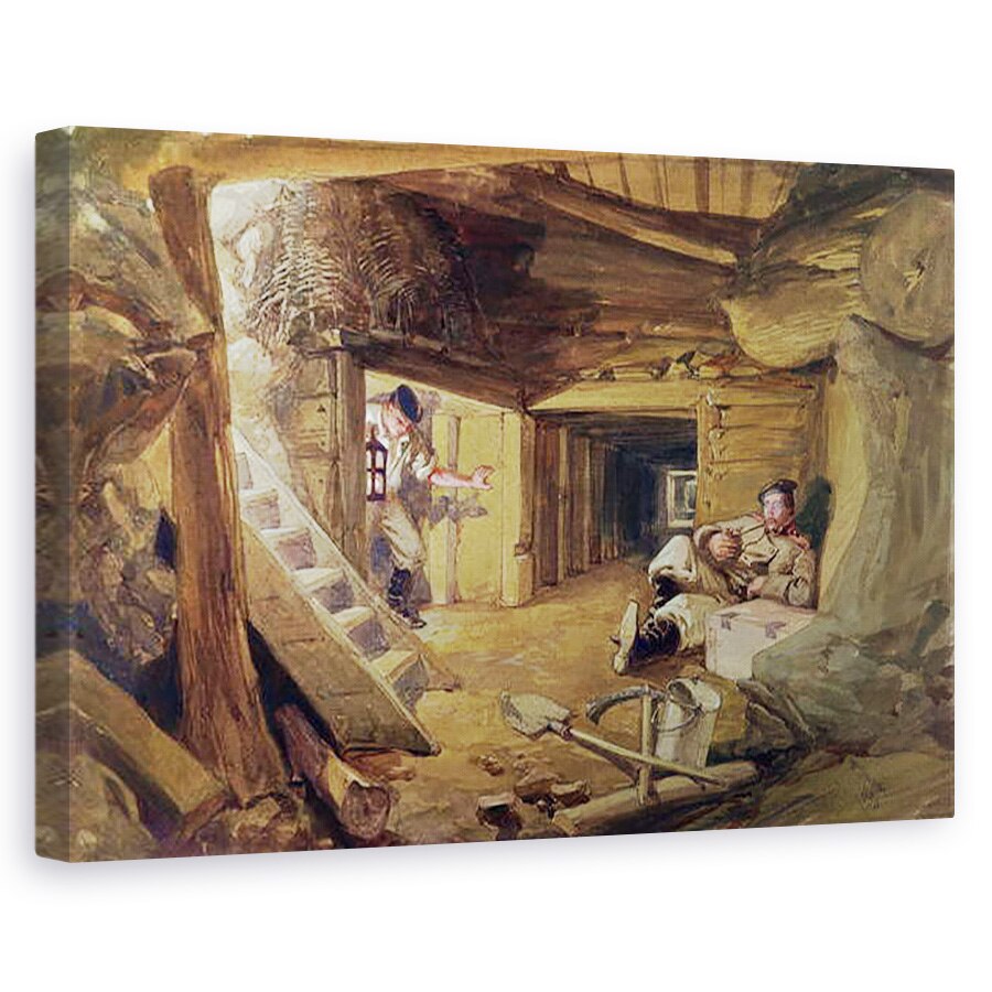 Tablou canvas - William 'Crimea' Simpson - Mina din Bastionul du Mat, Sebastopol, 40 x 60 cm