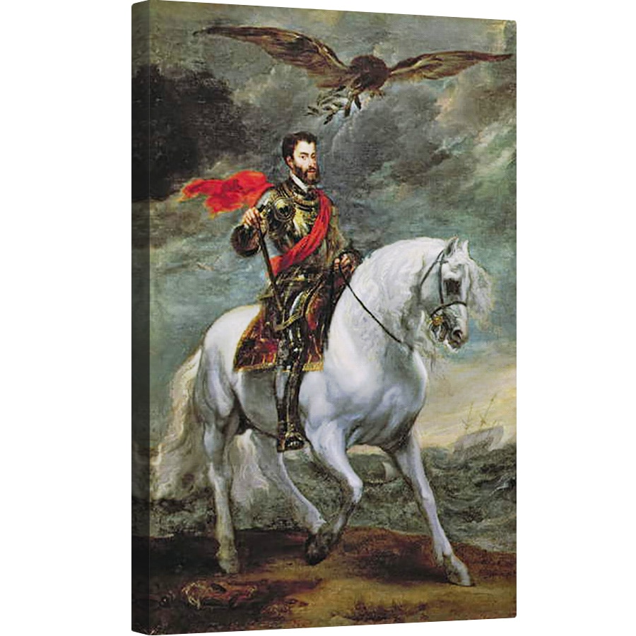 Tablou canvas - Anthony van Dyck - imparatul Carol al V-lea 1500-58 calare, 60 x 90 cm