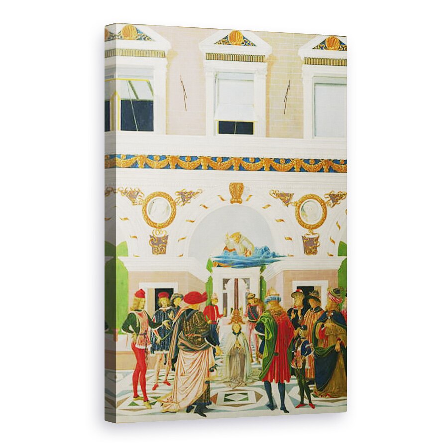 Tablou canvas - Fiorenzo di Lorenzo - Sfantul Bernardino din Siena 1380-1444 vindecarea unui mut orb surd, 40 x 60 cm