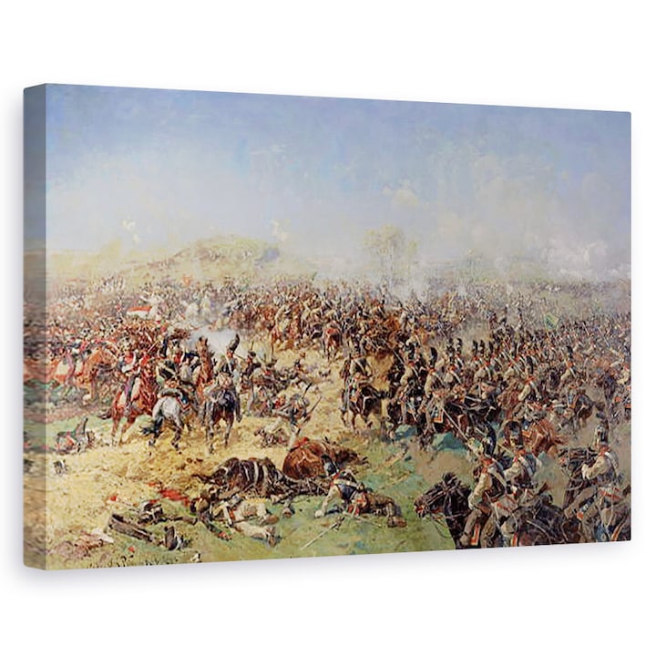 Franz Roubaud - Borodinói csata 1812. augusztus 26-án, Vászonkép, 40 x 60 cm