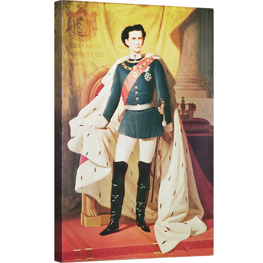 Tablou canvas - Ferdinand II Piloty - Portret De Ludwig II 1845-86 De Bavaria in uniforma, 40 x 60 cm