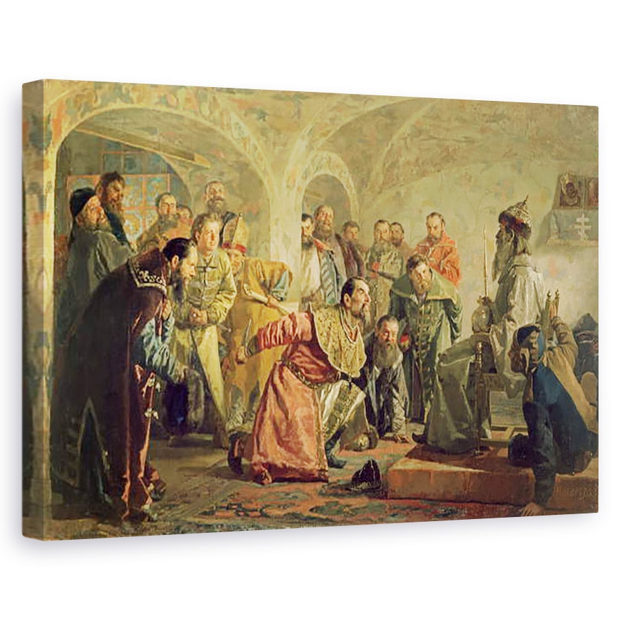 Tablou canvas - Nikolai Vasilievich Nevrev - Oprichnina la Curtea de Ivan IV, 60 x 90 cm