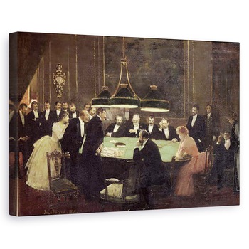 Tablou canvas - Jean Beraud - Sala de jocuri de la Casino, 40 x 60 cm Tablou canvas - Jean Beraud - Sala de jocuri de la Casino, 40 x 60 cm